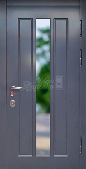 Металлическая дверь Стекло №289 RAL 7024